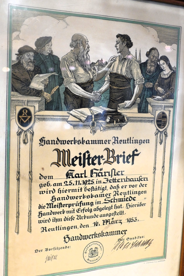Karl Hänsler Meisterbrief